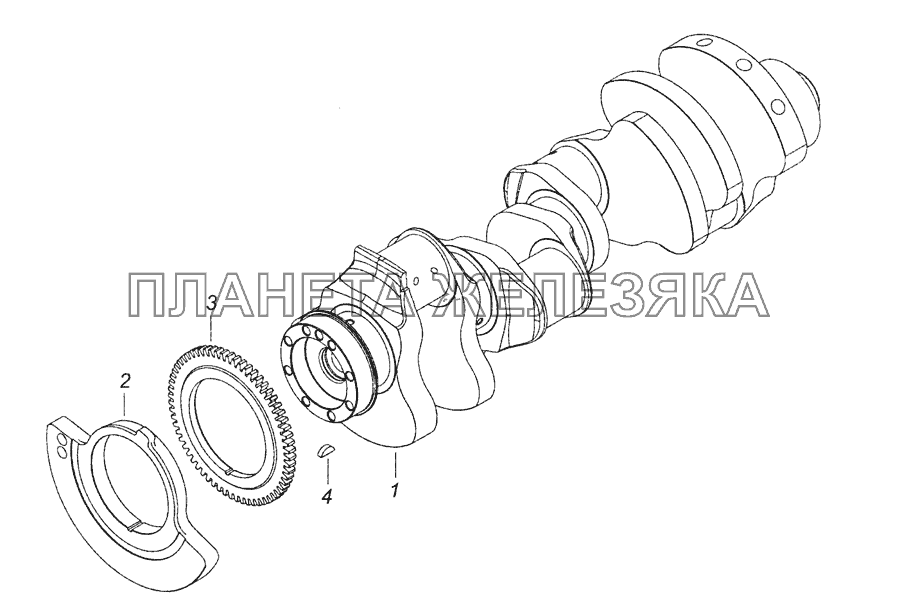 740.50-1005008 Вал коленчатый КамАЗ-6520 (Euro-2, 3)